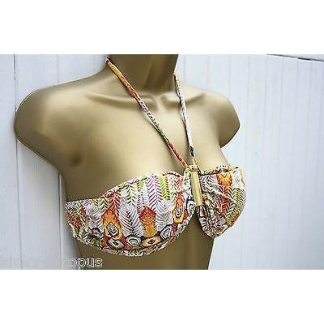 Kinky Octopus Orange Tribal Bandeau Top
