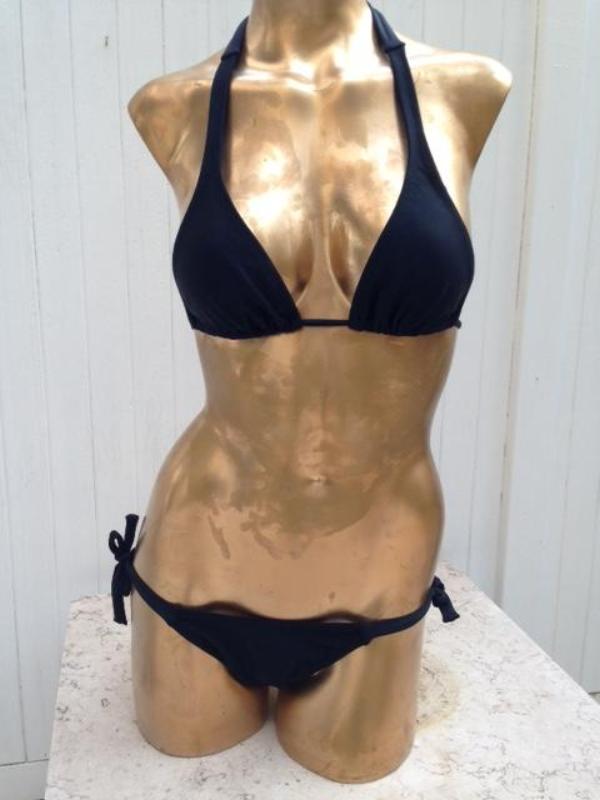 Kinky Octopus, Black Halter Bikini Top,