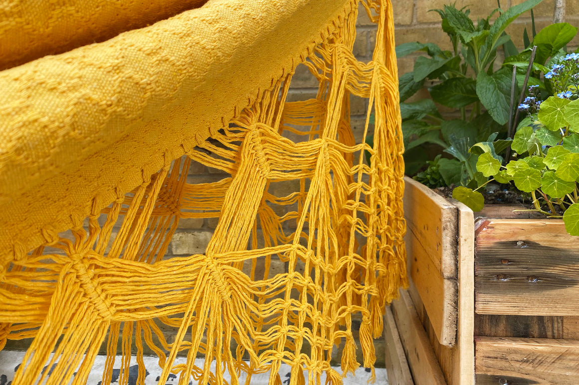 Bahia Mustard Yellow Cotton Double Hammock