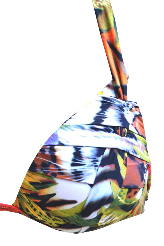 Roar! Katy Perry Brazilian Tiger Plunge Bikini Top, Cleavage Booster DD