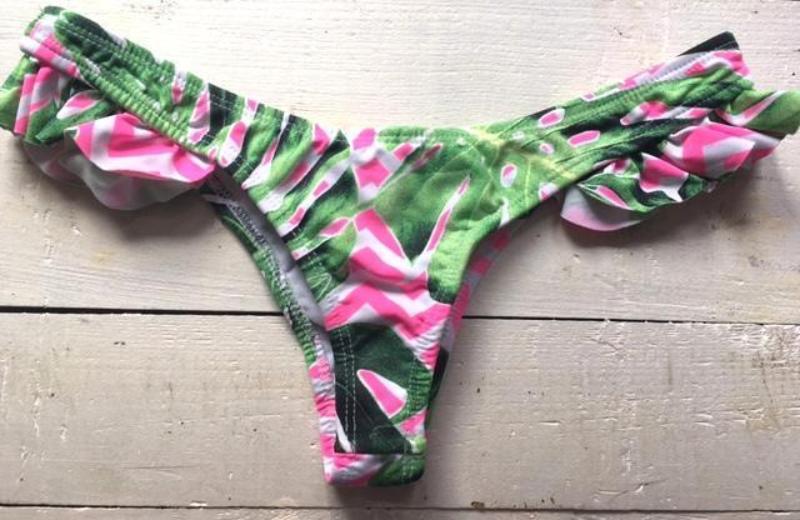 Pink Palm Bikini Thong