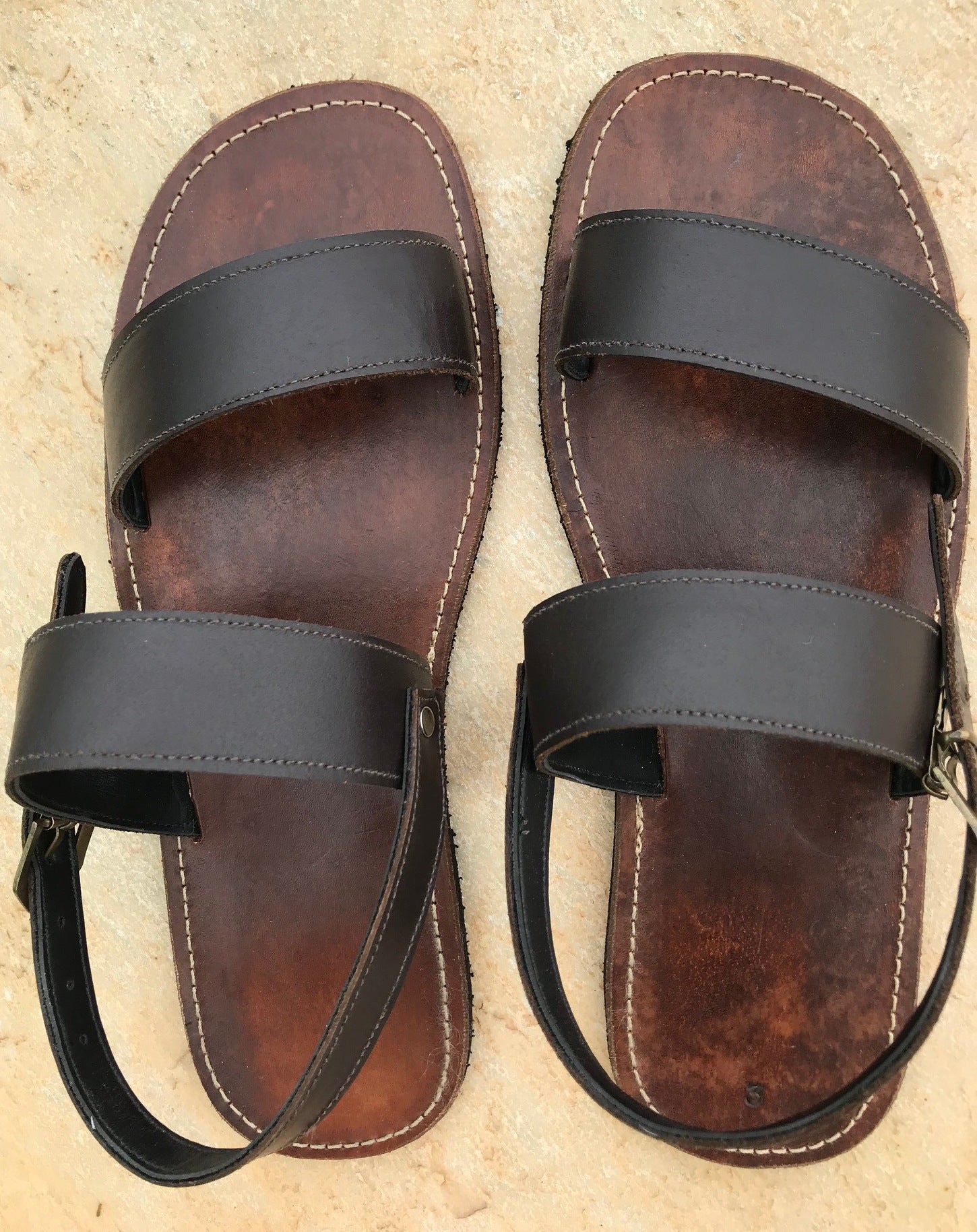 Holy Land Market Unisex Leather Biblical Sandals (Jesus - Yashua) Yousef  Style - EU 35 Brown : Amazon.com.au: Clothing, Shoes & Accessories