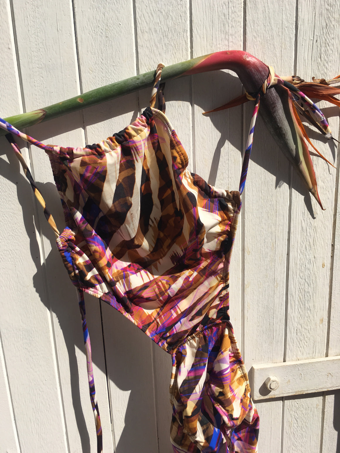 Princess Rio, Tiger Grafitti Cutaway One-Piece Swimsuit